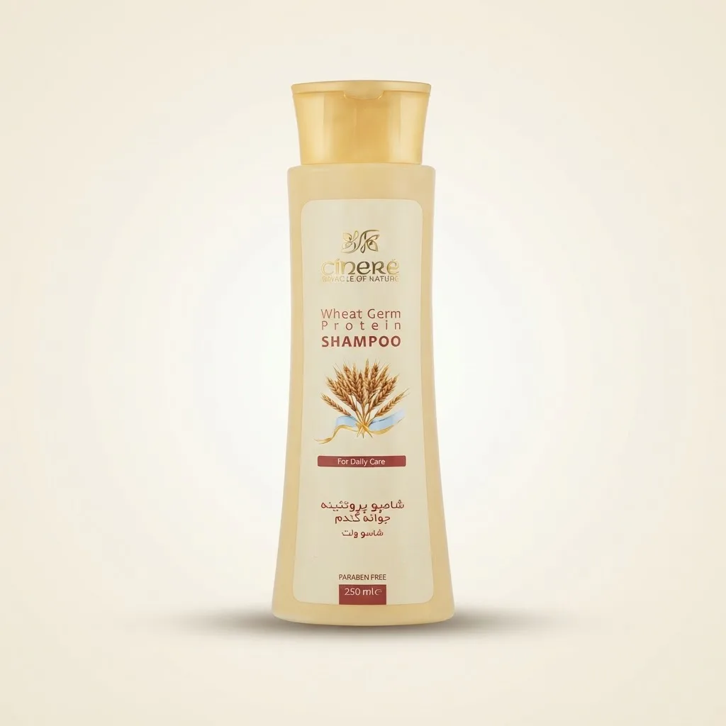 شامپو تقویت‌کننده مو سینره مخصوص انواع مو، حجم 250 میلی‌لیتر مدل Wheat Germ